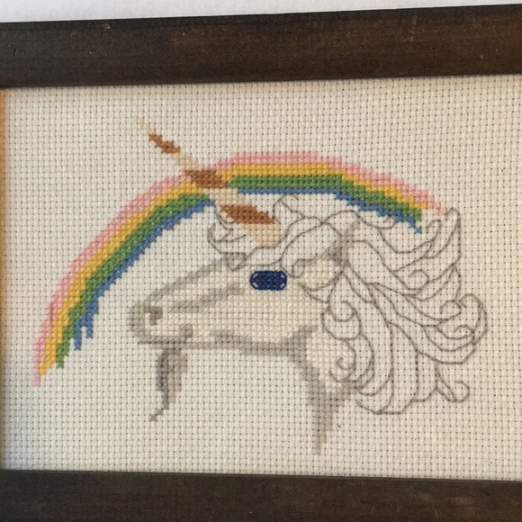 Vtg 80’s Unicorn cross stitch - Picture 10 of 12
